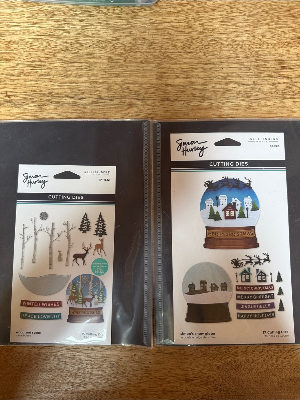 Lot of 2 Simon Hurley Cutting Dies Christmas Card Making
